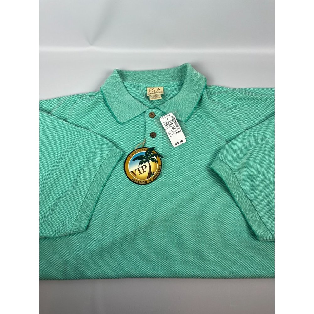Jos A Bank Men's XXL Short Sleeve Casual Polo Shirt NWT Lt green